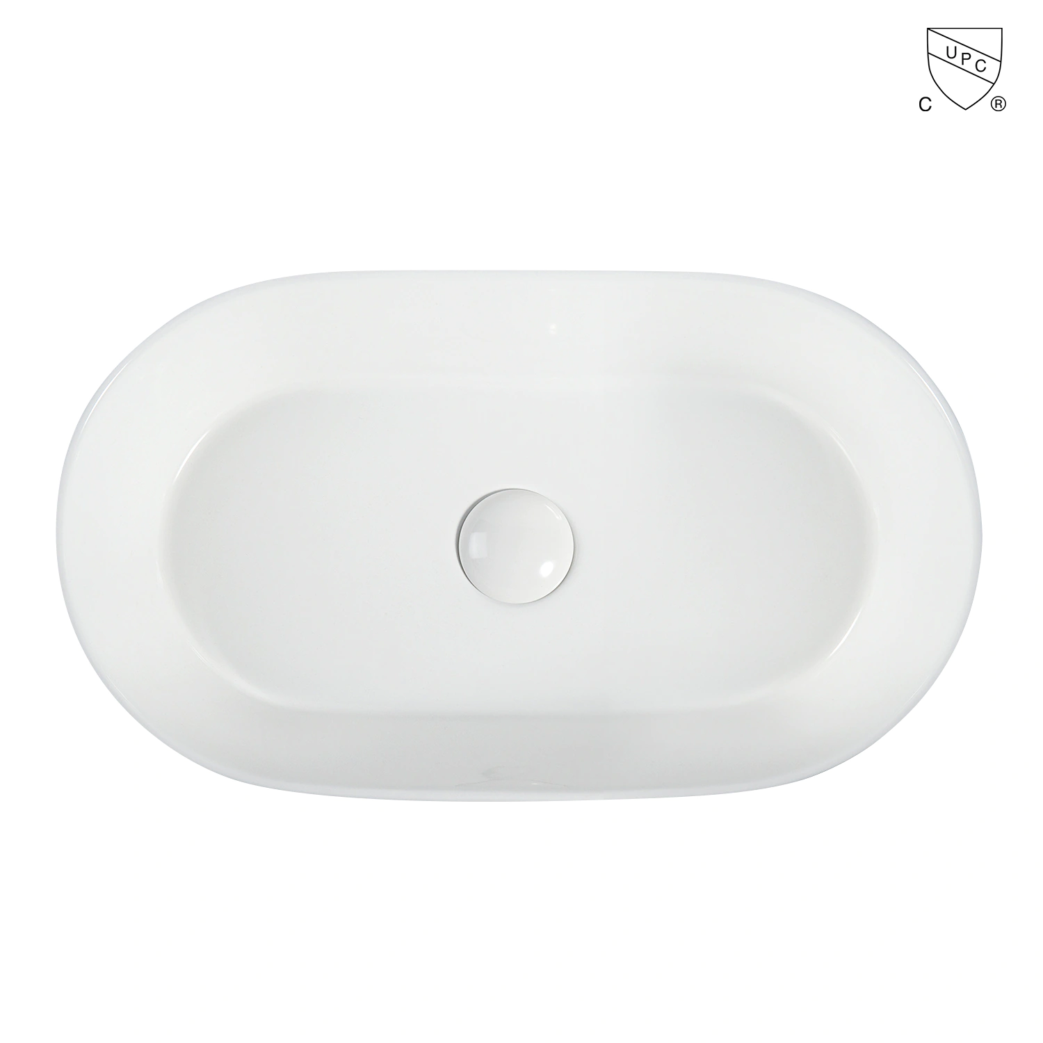53 cm porcelain basin 20 inches vessel sink glossy white oval ceramic vessel sink MC-1436